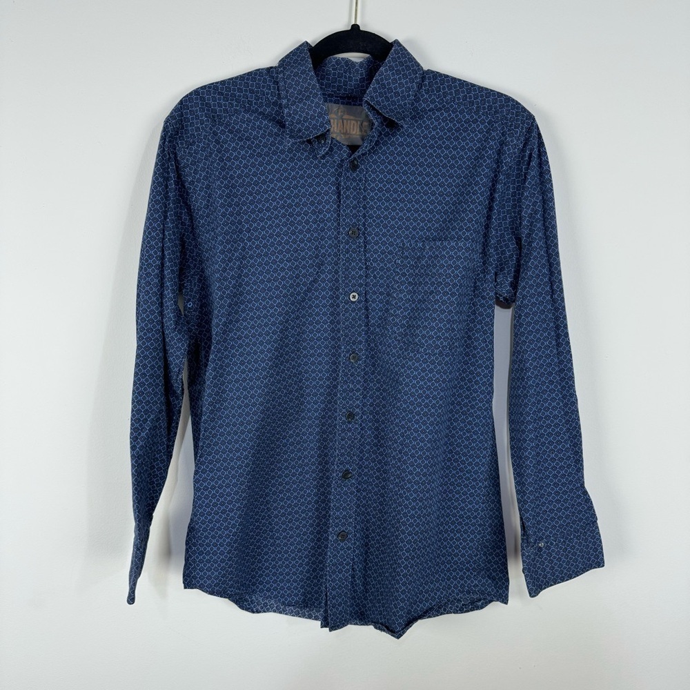 Panhandle Blue Short Sleeve Button Down Western Rodeo Top